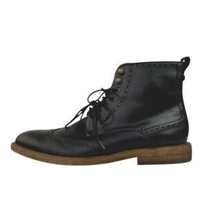 Warfield & Grand Black Brogue Boots